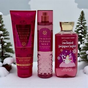 Bath & Body Works Twisted Peppermint Body Care Gift Set NWT